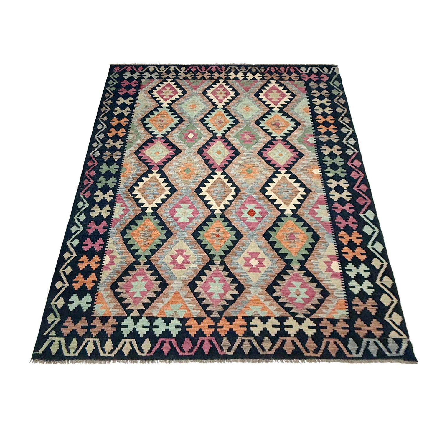 Handmade Multi Kilim Geometric 7x10 ft