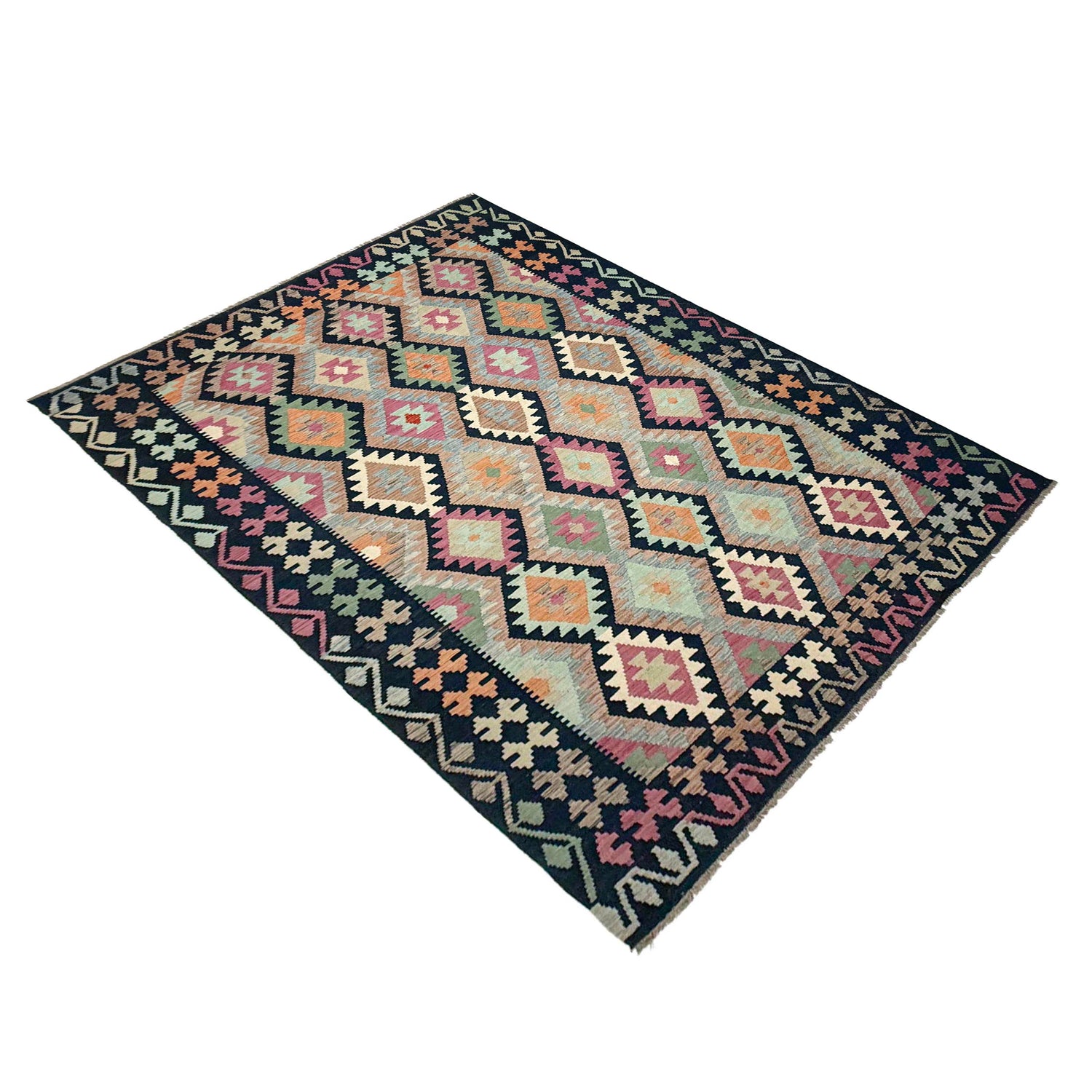 Handmade Multi Kilim Geometric 7x10 ft