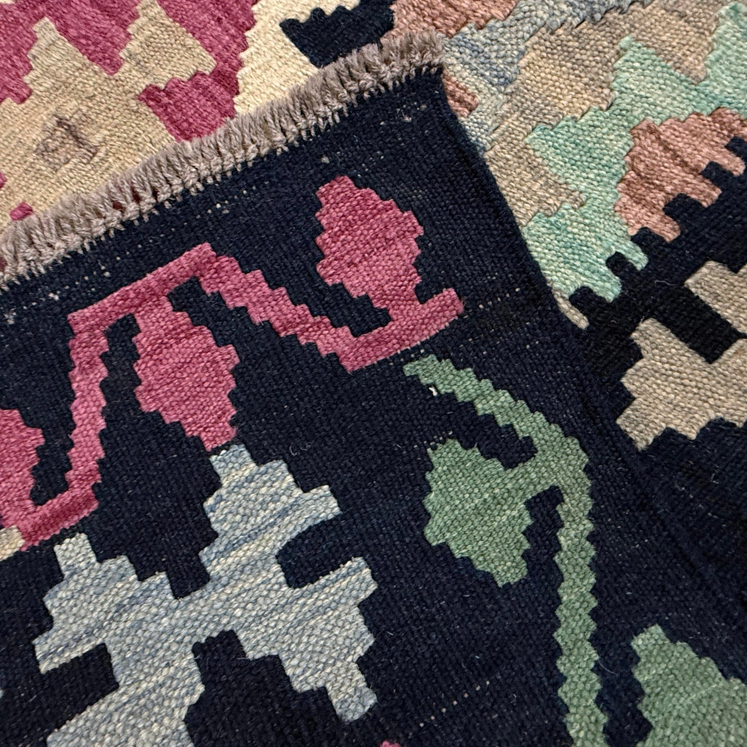 Handmade Multi Kilim Geometric 7x10 ft