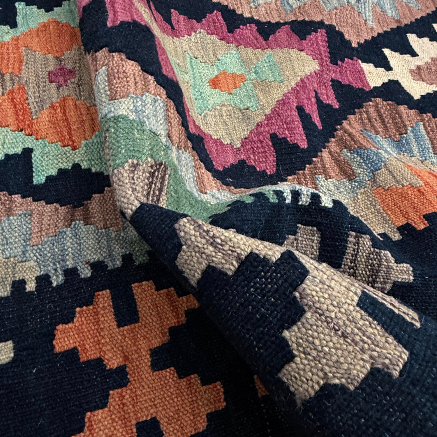 Handmade Multi Kilim Geometric 7x10 ft