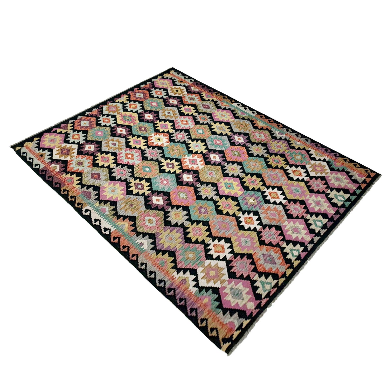 Handmade Multi Kilim Geometric 7x10 ft