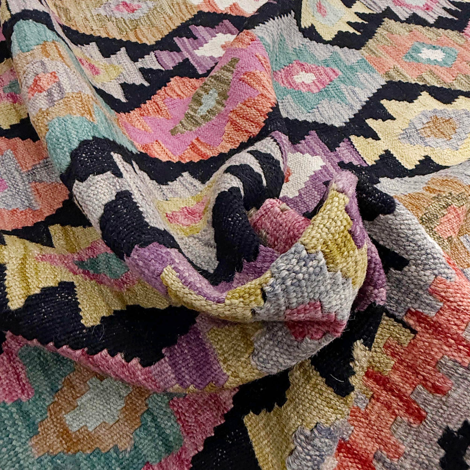 Handmade Multi Kilim Geometric 7x10 ft