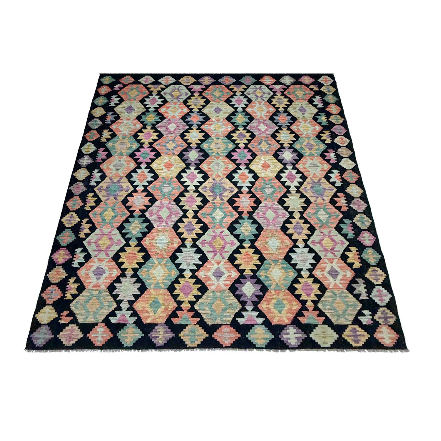 Handmade Multi Kilim Geometric 7x10 ft