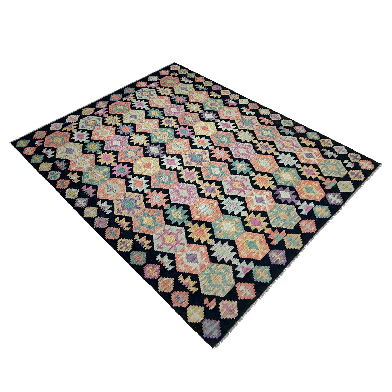 Handmade Multi Kilim Geometric 7x10 ft