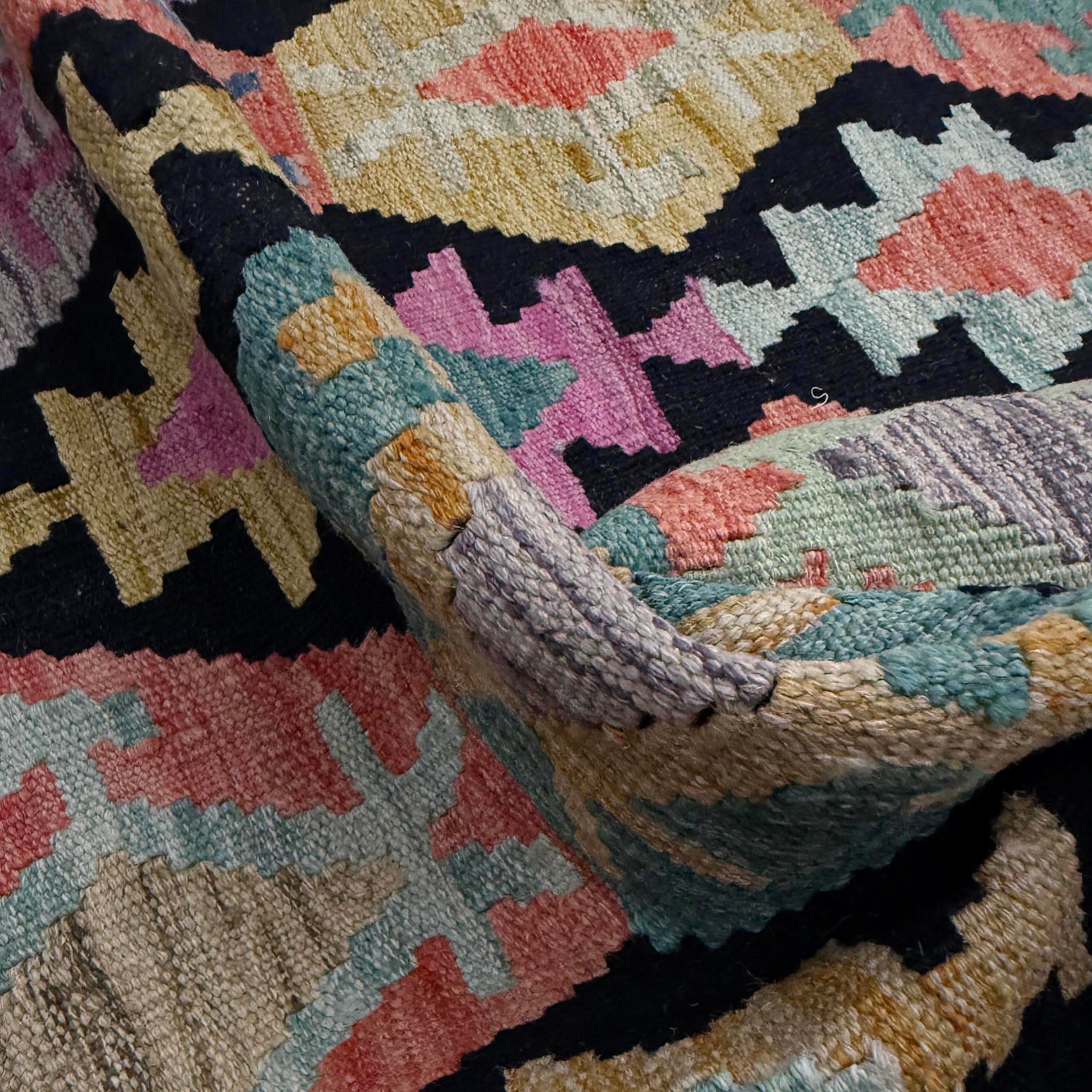 Handmade Multi Kilim Geometric 7x10 ft