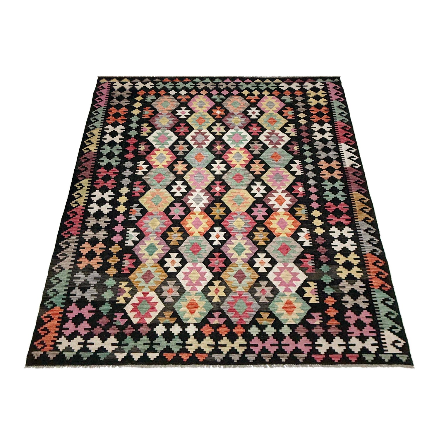 Handmade Multi Kilim Geometric 7x10 ft