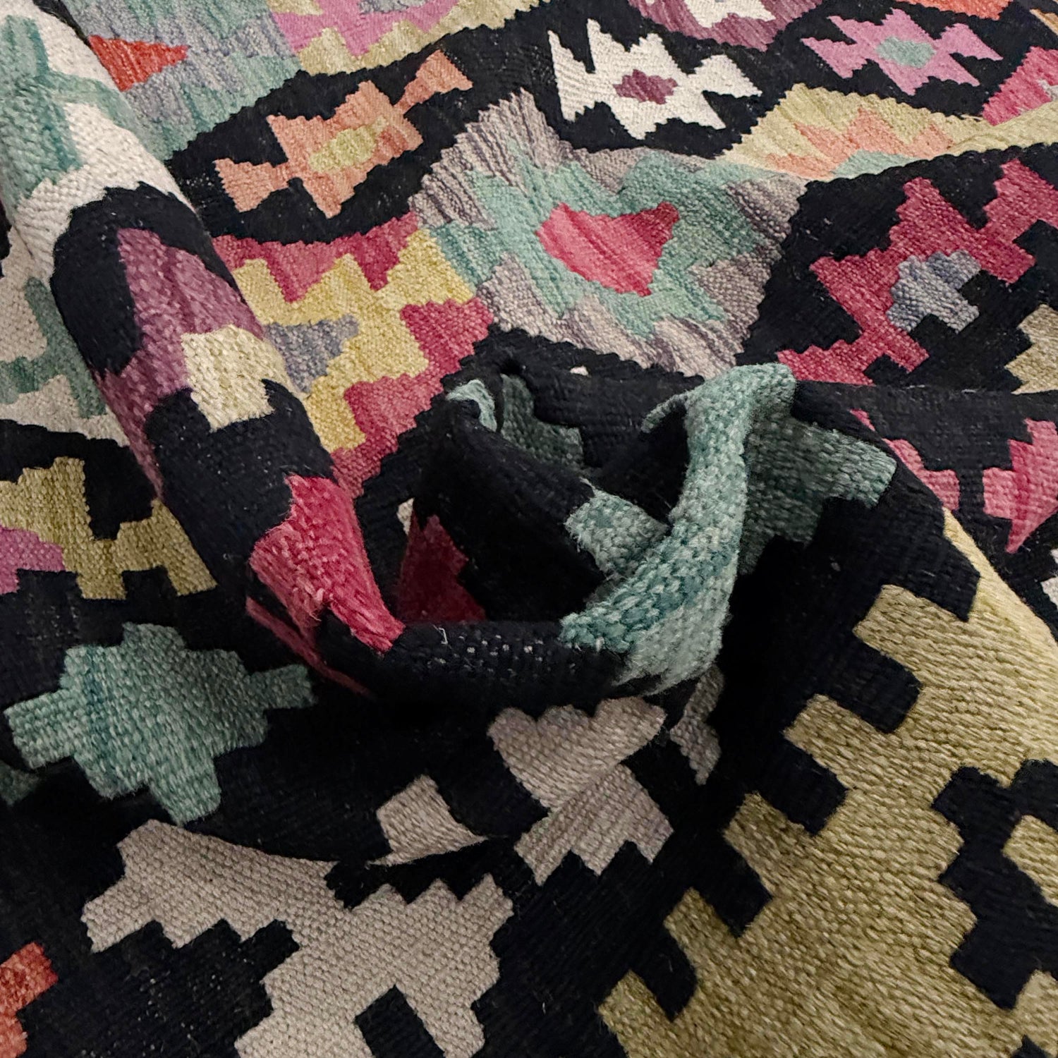 Handmade Multi Kilim Geometric 7x10 ft
