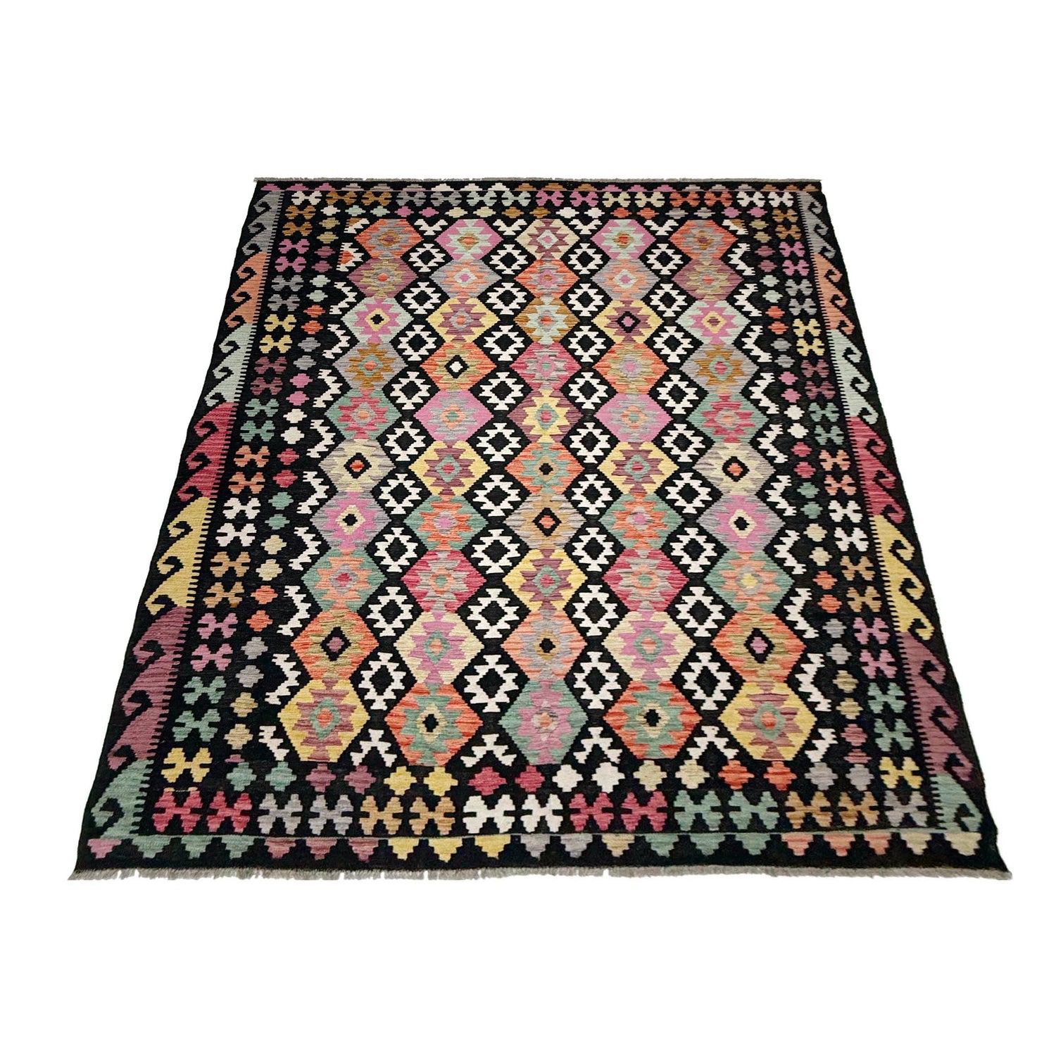 Handmade Multi Kilim Geometric 7x10 ft
