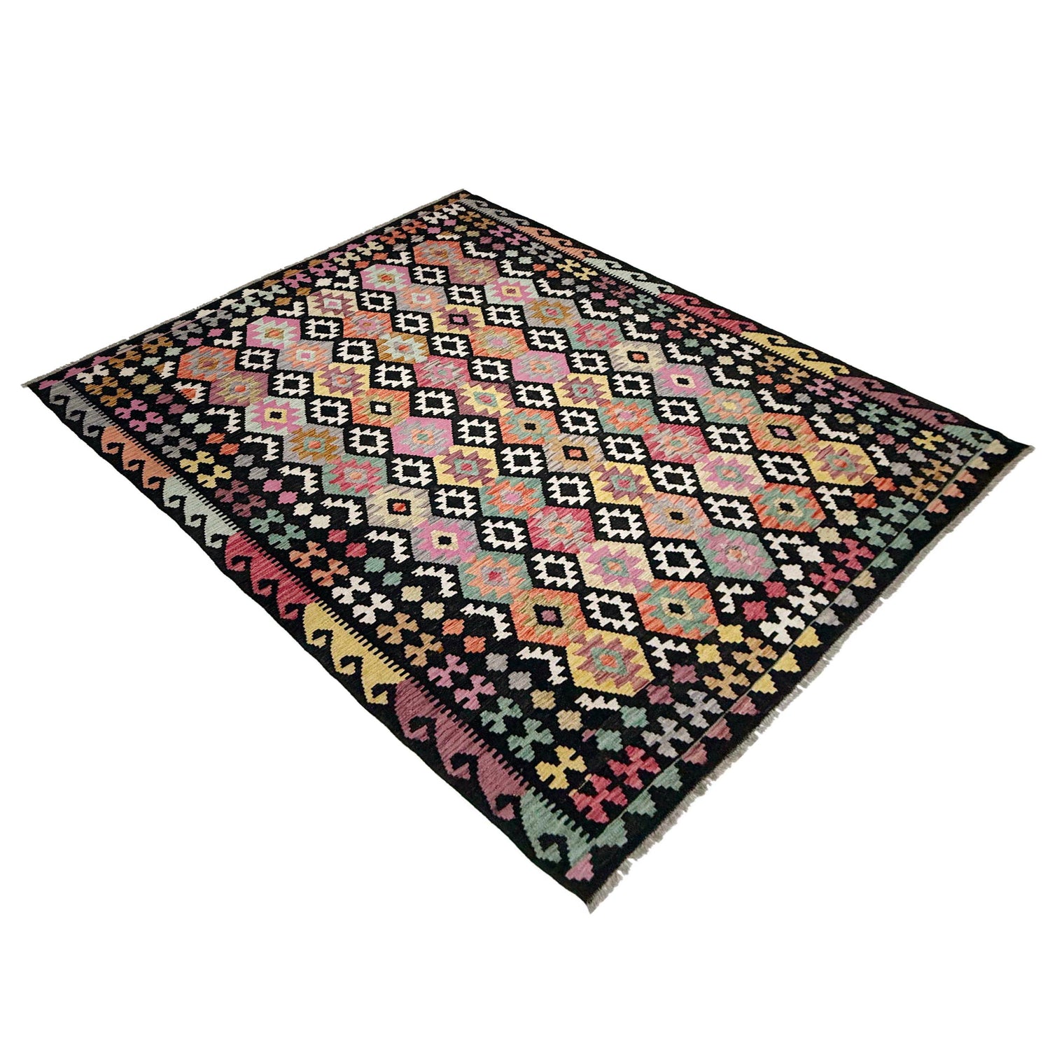 Handmade Multi Kilim Geometric 7x10 ft