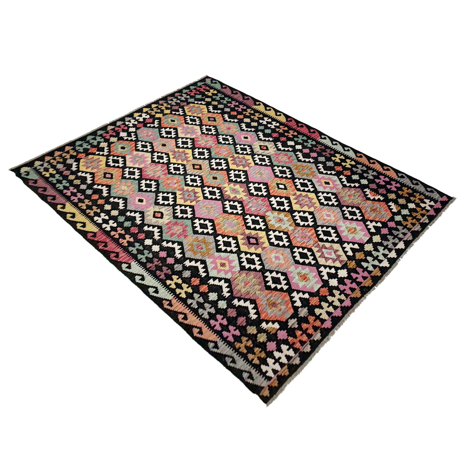 Handmade Multi Kilim Geometric 7x10 ft