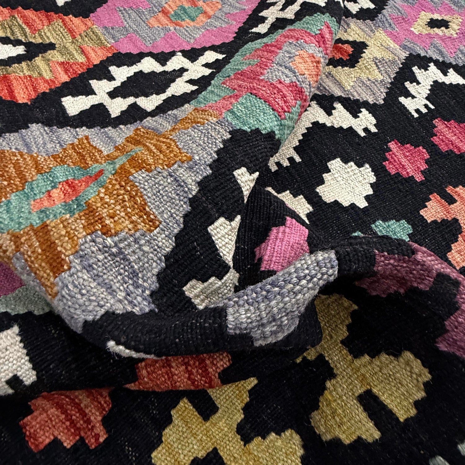 Handmade Multi Kilim Geometric 7x10 ft