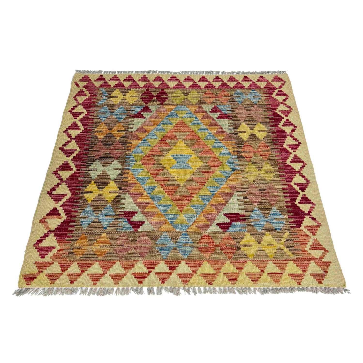 Handmade Multi Kilim Geometric 3x5 ft