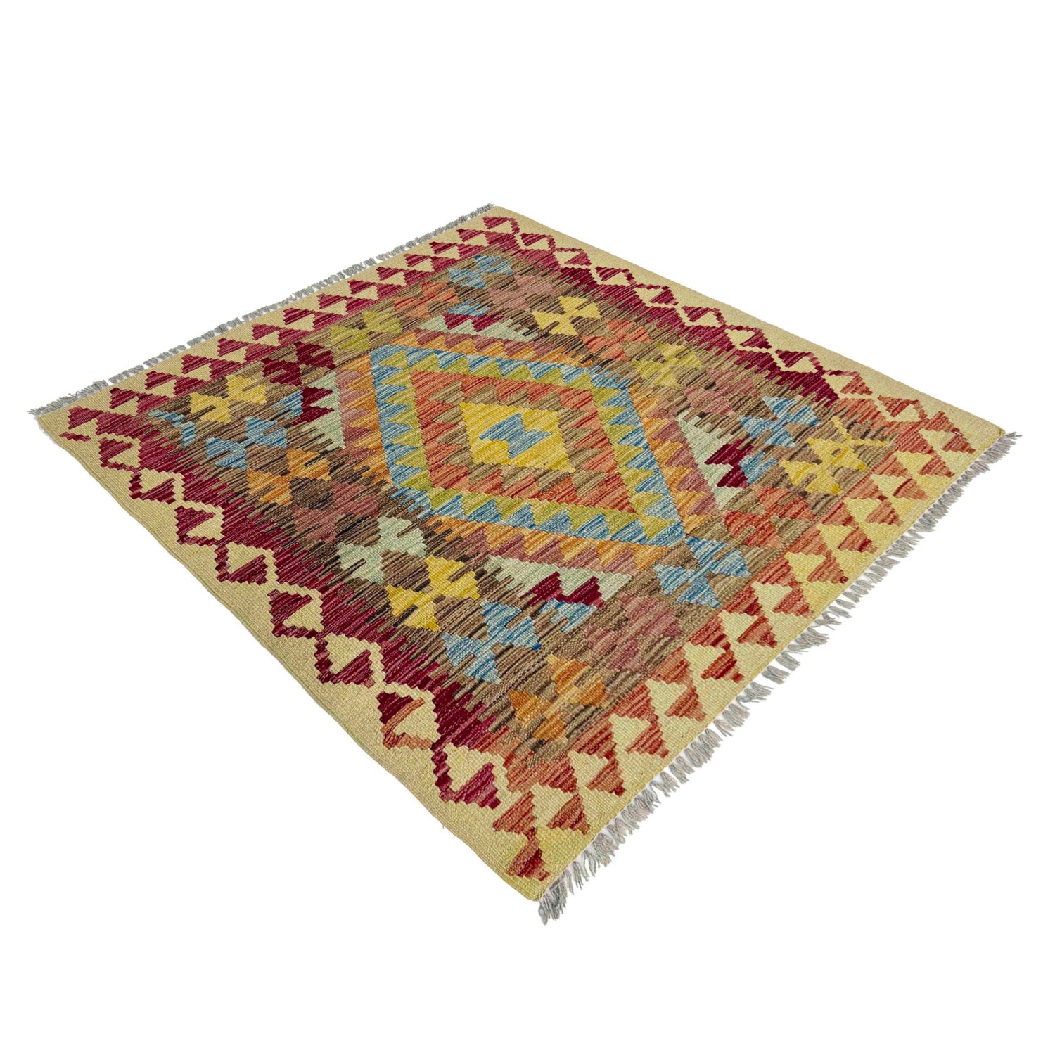 Handmade Multi Kilim Geometric 3x5 ft