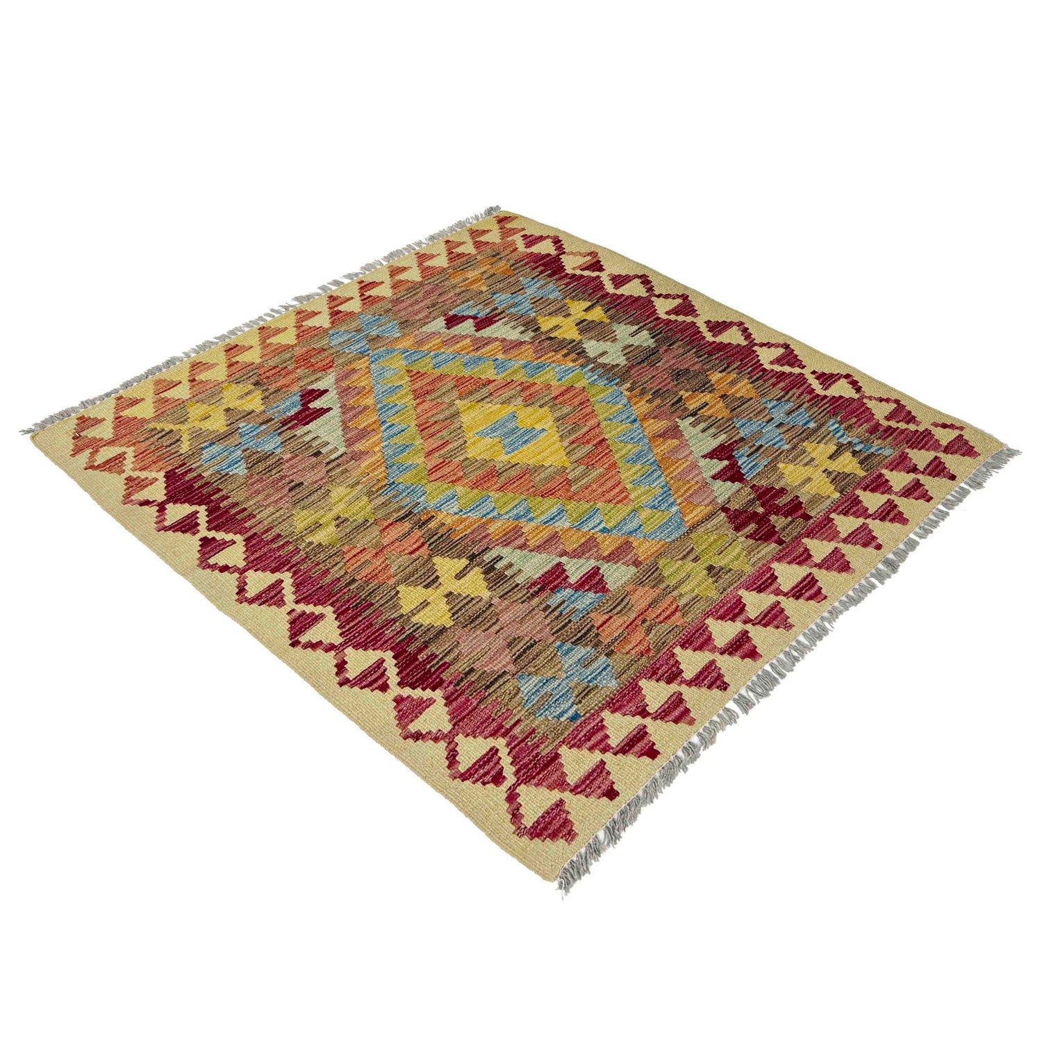 Handmade Multi Kilim Geometric 3x5 ft