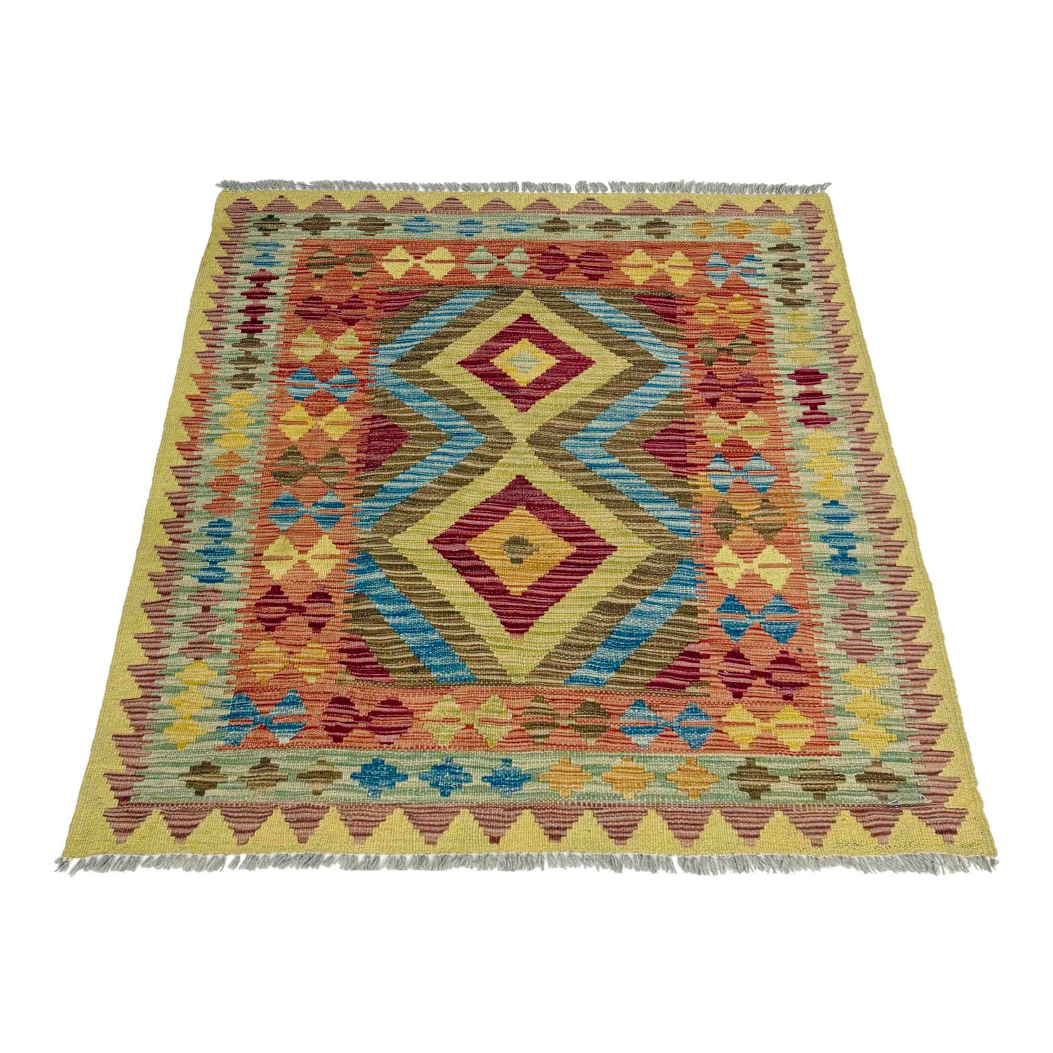 Handmade Multi Kilim Geometric 3x5 ft