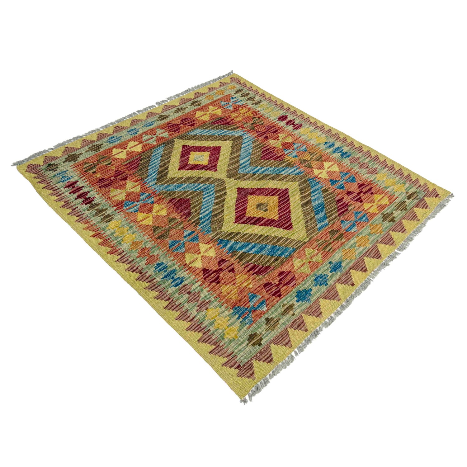 Handmade Multi Kilim Geometric 3x5 ft