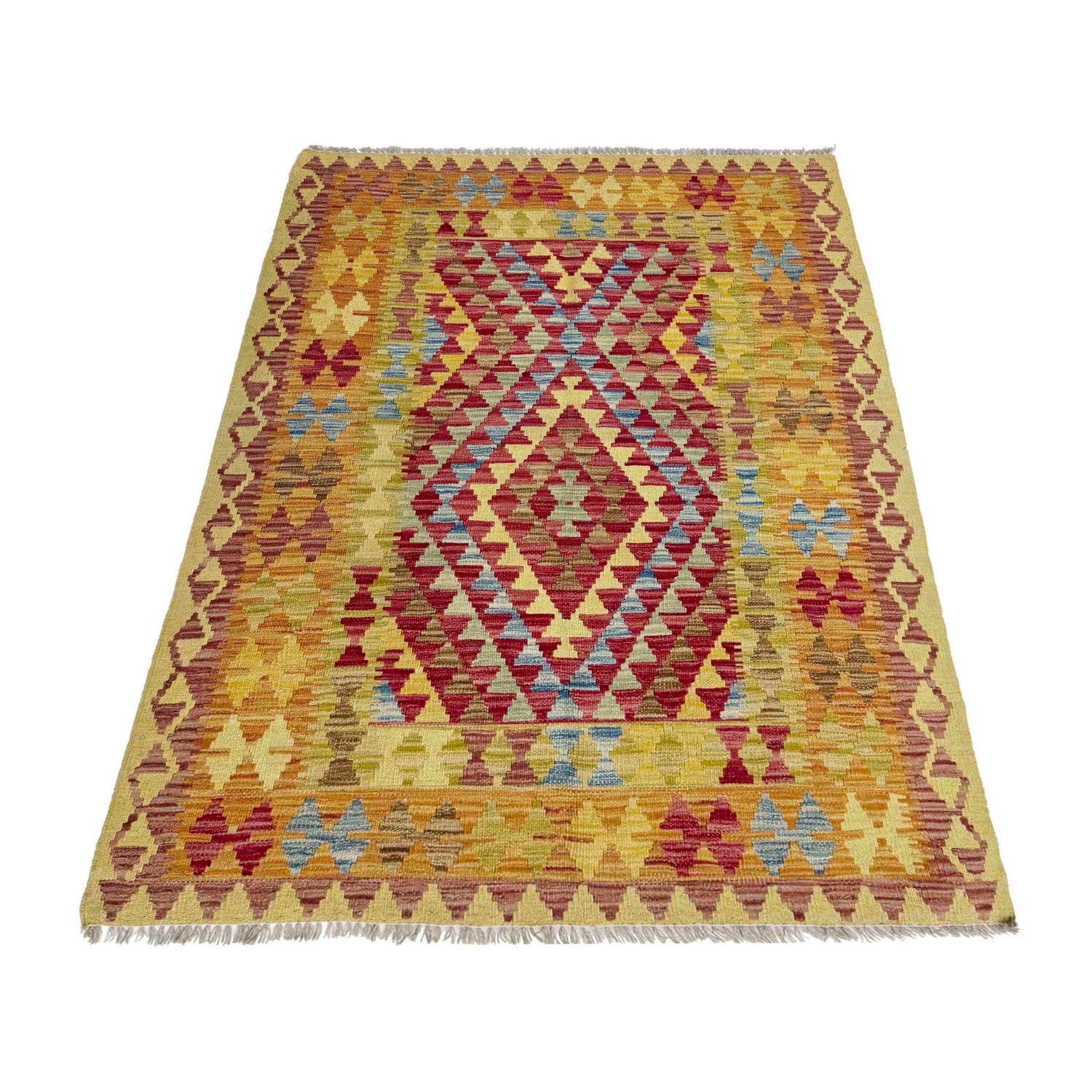 Handmade Multi Kilim Geometric 3x5 ft
