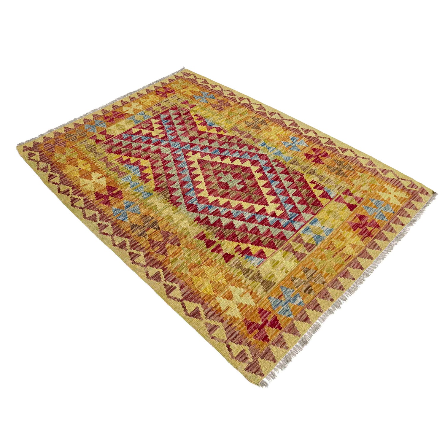 Handmade Multi Kilim Geometric 3x5 ft