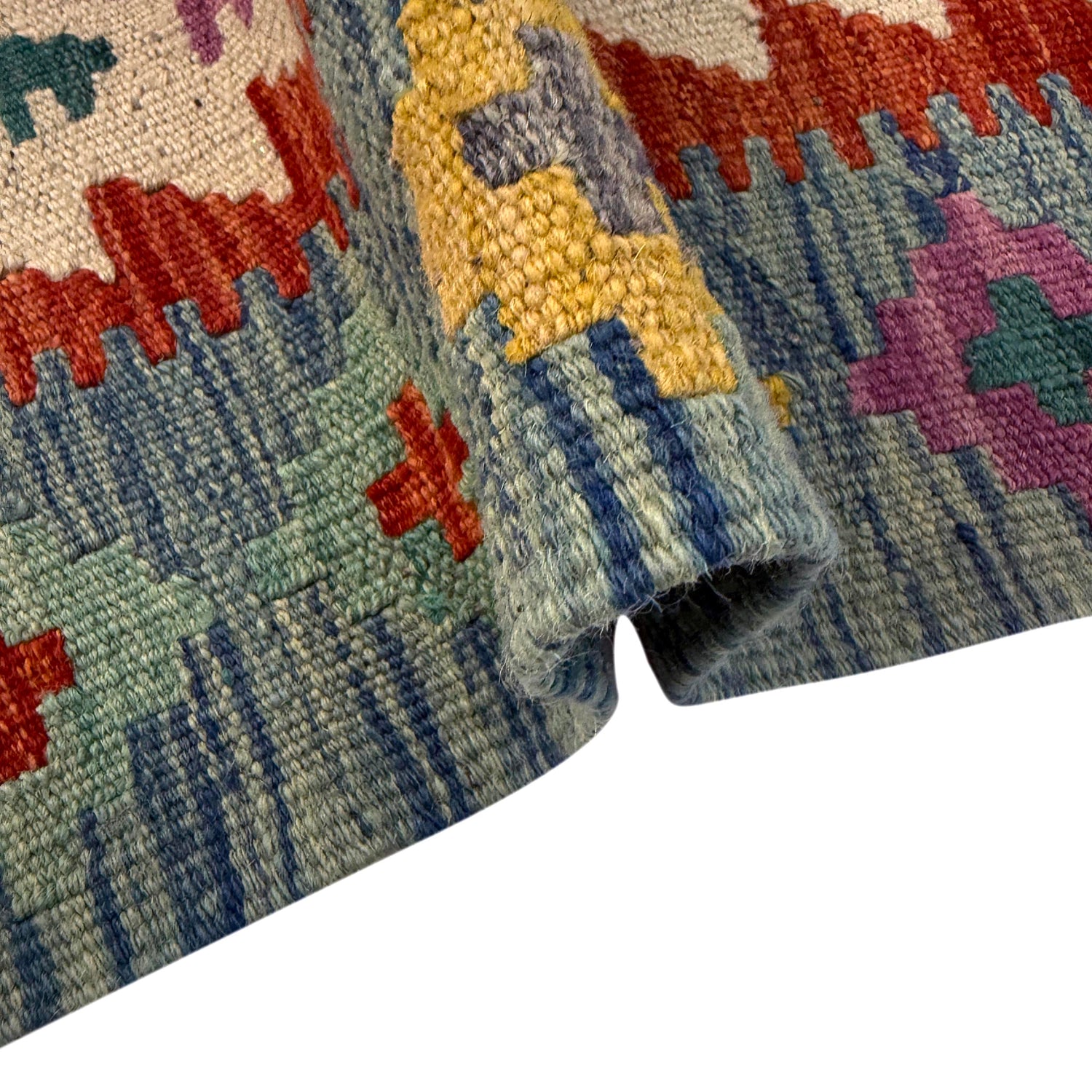 Handmade Multi Kilim Geometric 2x4 ft