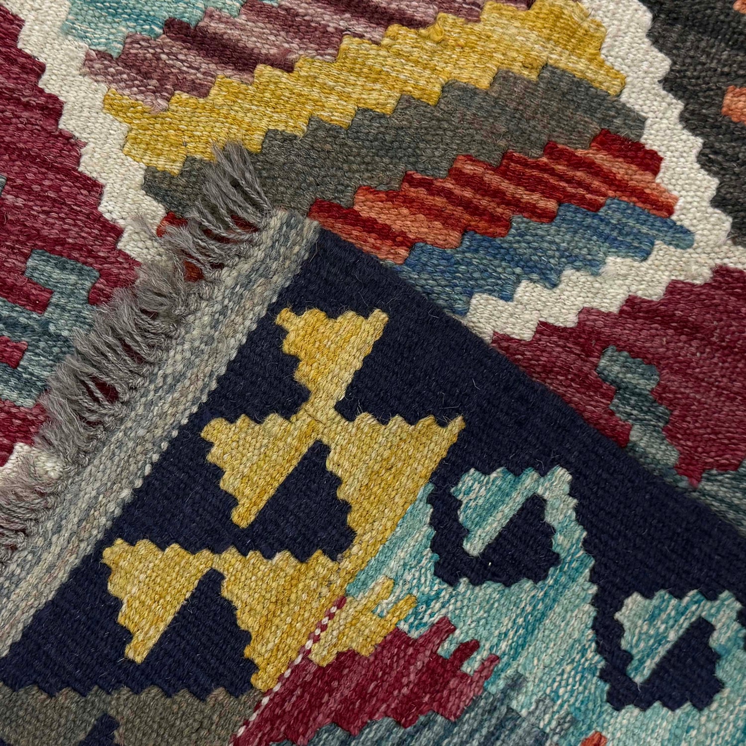 Handmade Multi Kilim Geometric 5x8 ft