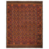 Maimana Kilim Area Rug Handmade Red Floral 6x9 ft
