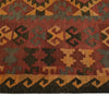 Maimana Kilim Area Rug Handmade Red Floral 6x9 ft