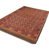 Maimana Kilim Area Rug Handmade Red Floral 6x9 ft