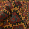 Maimana Kilim Area Rug Handmade Red Floral 6x9 ft
