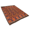 Maimana Kilim Area Rug Handmade Red Floral 6x9 ft