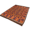 Maimana Kilim Area Rug Handmade Red Floral 6x9 ft