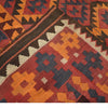 Maimana Kilim Area Rug Handmade Red Floral 6x9 ft