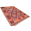 Maimana Kilim Area Rug Handmade Red Floral 7x10 ft
