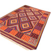 Maimana Kilim Area Rug Handmade Red Floral 7x10 ft