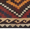 Maimana Kilim Area Rug Handmade Red Floral 7x10 ft