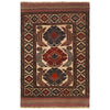 Barjasta Area Rug Handmade Beige Floral 4x6 ft