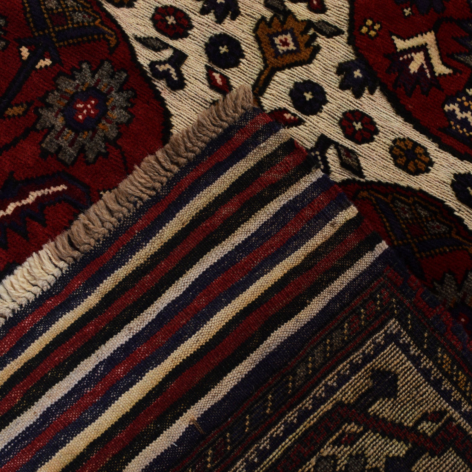 Barjasta Area Rug Handmade Beige Floral 4x6 ft
