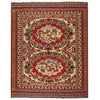 Maliki Kilim Area Rug Handmade Beige Floral 5x6 ft