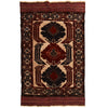 Barjasta Area Rug Handmade Beige Floral 4x6 ft
