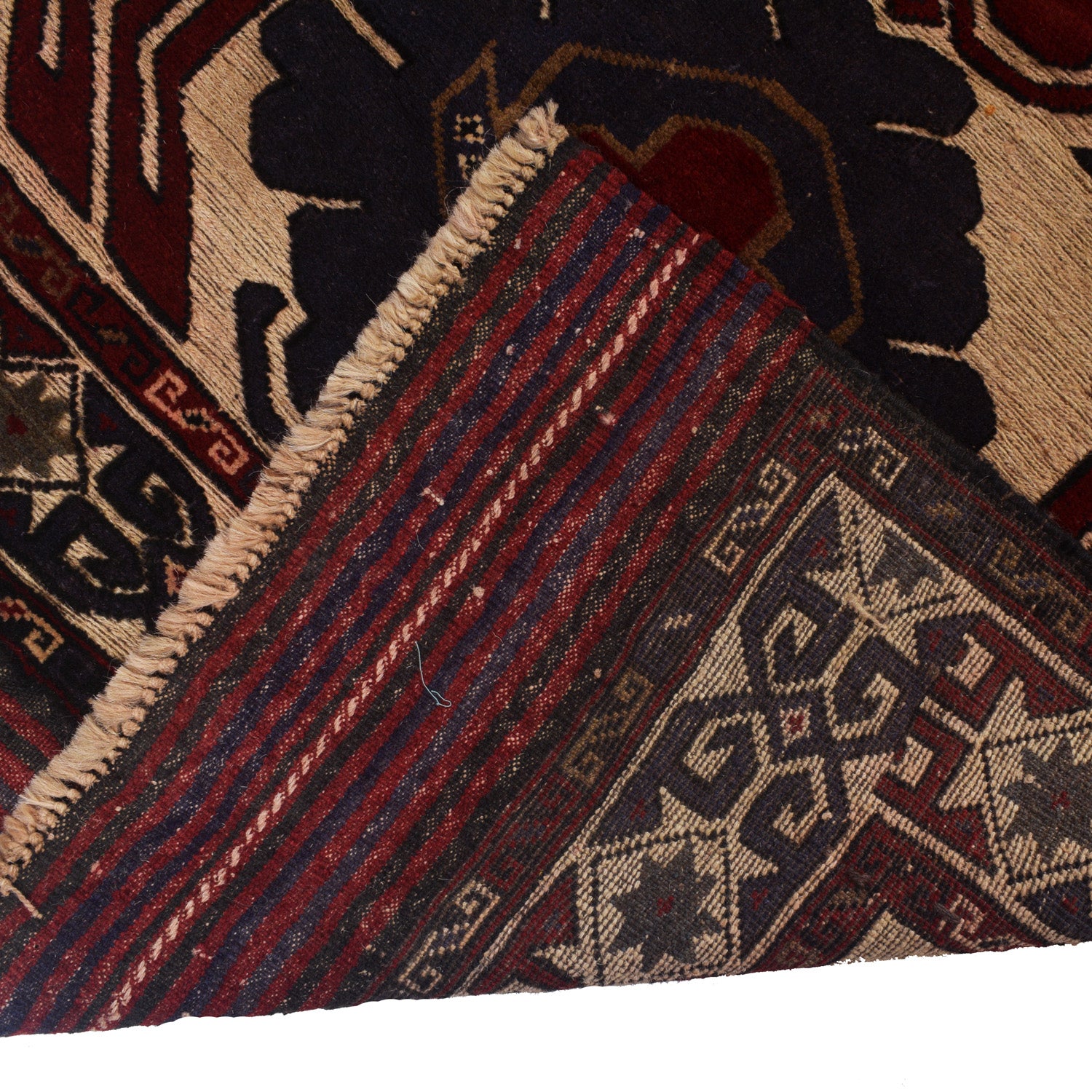 Barjasta Area Rug Handmade Beige Floral 4x6 ft