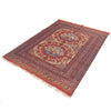 Maliki Kilim Area Rug Handmade Beige Floral 5x6 ft