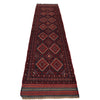Mashwani Runner Rug Handmade Deep Red Geometric 12' Runner