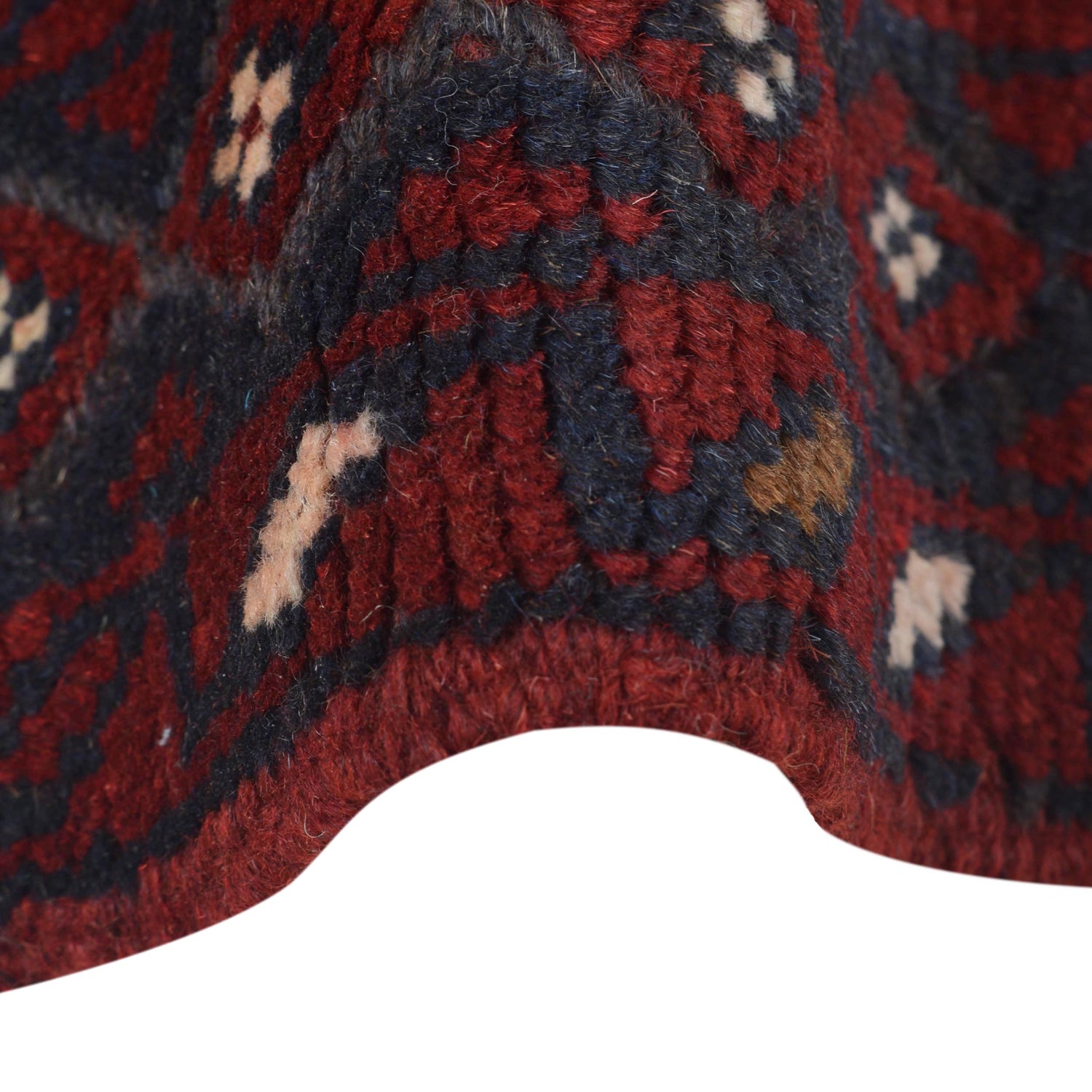 Mashwani Runner Rug Handmade Deep Red Geometric 12' Runner
