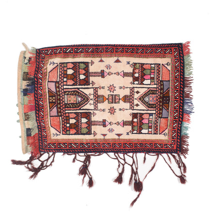 Balisht Area Rug Handmade Multi Prayer Design 2x3 ft