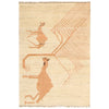 Pictorial Rug Handmade White Design