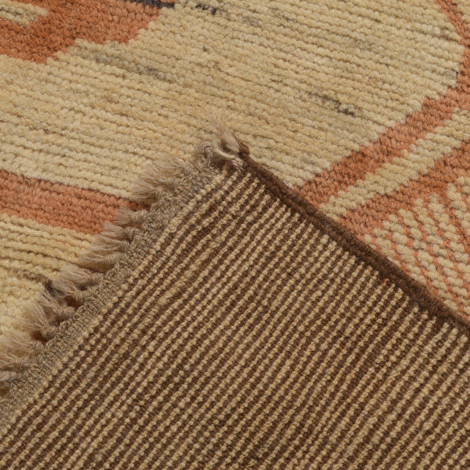 Pictorial Rug Handmade White Design