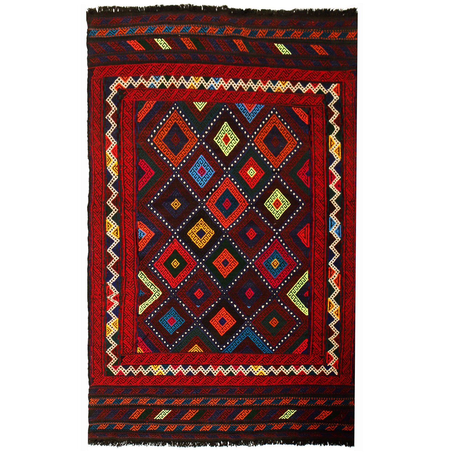 Suzuni Kilim Runner Handmade Multi 4x7 ft