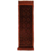 Mashwani Runner Handmade Deep Red Geometric 12' Runner
