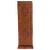 Mashwani Area Rug Runner Handmade Brown Geometric 13' Runner