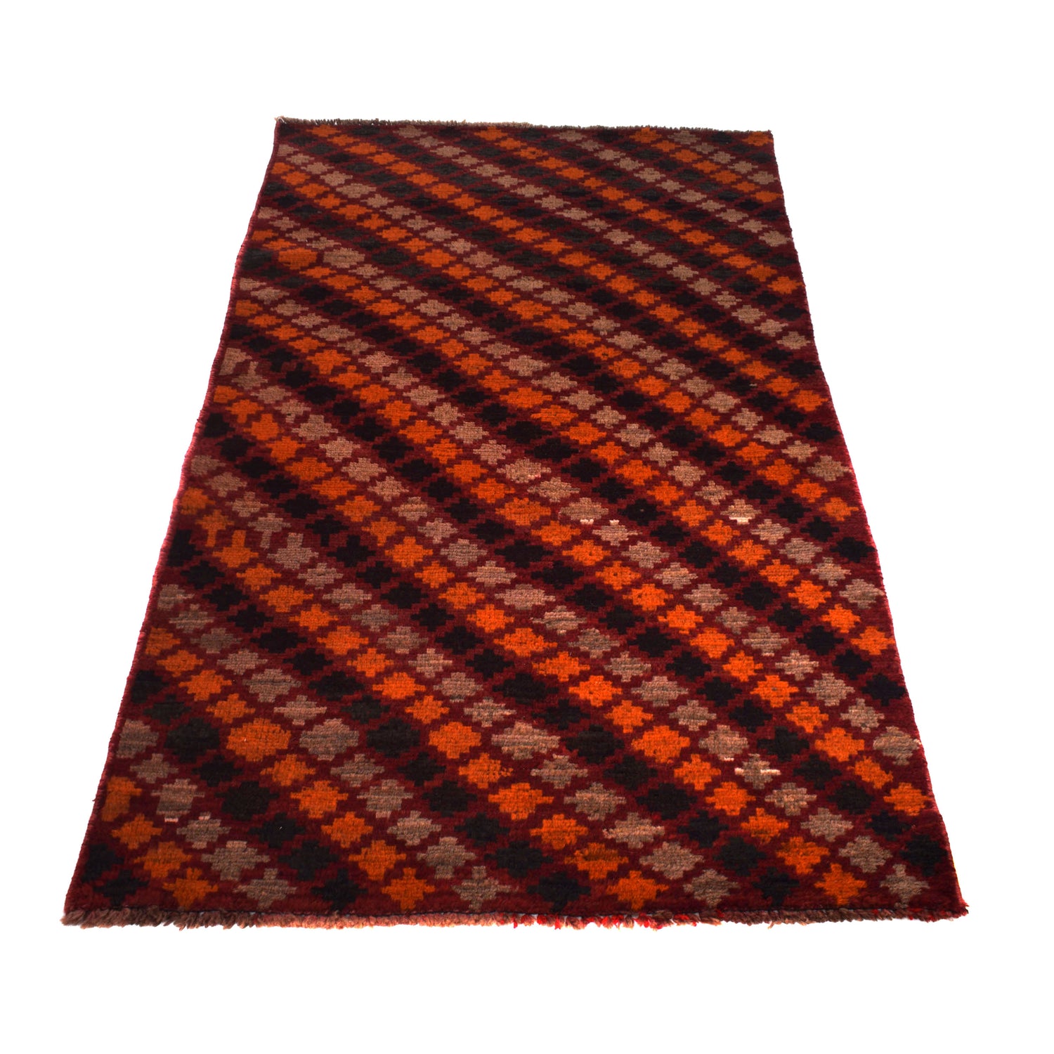 Baluchi Rug Handmade Multi Geometric 4x6 ft
