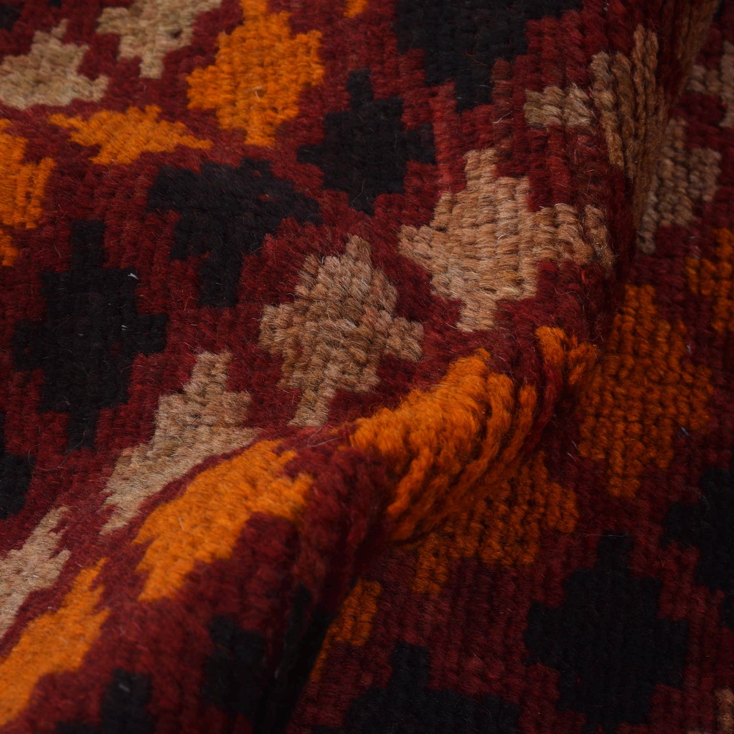 Baluchi Rug Handmade Multi Geometric 4x6 ft